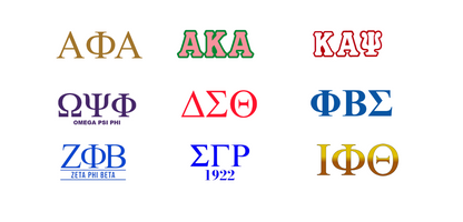 Divine Nine Fraternities and Sororities Dominoes
